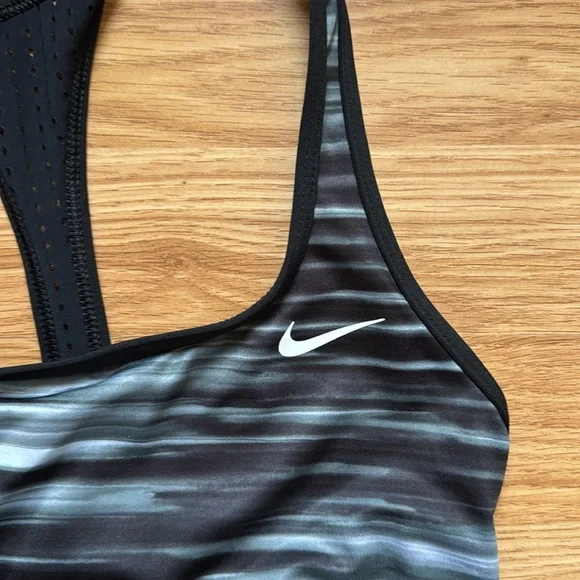 Nike Striped Racerback Swim Top - size M - Picture 2 of 8